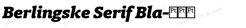 Berlingske Serif Bla字体转换